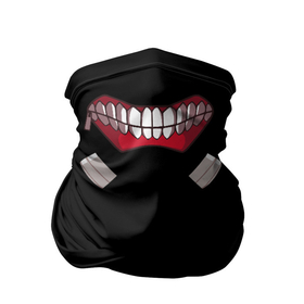 Бандана-труба 3D с принтом Канеки Кен в Тюмени, 100% полиэстер, ткань с особыми свойствами — Activecool | плотность 150‒180 г/м2; хорошо тянется, но сохраняет форму | Тематика изображения на принте: anime | coronavirus | covid | gas mask | kakugan | kaneki ken | lips | manga | mouth | protection | respirator | teeth | tokyo ghoul | tubes | zipper | аниме | губы | замок | защита | зубы | какуган | канеки кен | ковид | коронавирус | манга | противогаз 