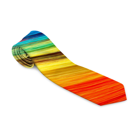 Галстук 3D с принтом цветной мех диагональ в Екатеринбурге, 100% полиэстер | Длина 148 см; Плотность 150-180 г/м2 | волокна | геометрия | диагональ | краски | мех | полоски | полосы | радуга | текстура | цвета | яркий