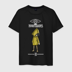 Мужская футболка хлопок с принтом Little Nightmares в Тюмени, 100% хлопок | прямой крой, круглый вырез горловины, длина до линии бедер, слегка спущенное плечо. | littlenightmares | игра | монстры | хоррор | шестая