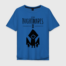 Мужская футболка хлопок Oversize с принтом Логотип Little Nightmares 2 , 100% хлопок | свободный крой, круглый ворот, “спинка” длиннее передней части | девочка | лого | монстры | надпись | темная комната | ужасы | шестая