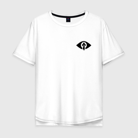 Мужская футболка хлопок Oversize с принтом Little Nightmares в Тюмени, 100% хлопок | свободный крой, круглый ворот, “спинка” длиннее передней части | game | little | little nightmares | ln | nightmares | игра
