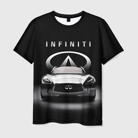 Мужская футболка 3D с принтом INFINITI в Петрозаводске, 100% полиэфир | прямой крой, круглый вырез горловины, длина до линии бедер | infiniti | infinity | авто | автомобильные | автоспорт | инфинити | машины