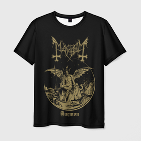 Мужская футболка 3D с принтом MAYHEM в Новосибирске, 100% полиэфир | прямой крой, круглый вырез горловины, длина до линии бедер | black | dark | demon | hard | hardcore | mayhem | metal | music | norway | punk | rock | альбом | блэк | демон | майхем | метал | музыка | норвегия | панк | рок | черный