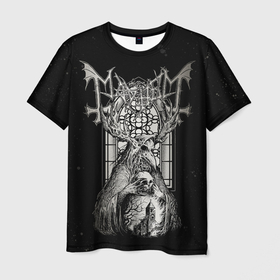 Мужская футболка 3D с принтом MAYHEM в Новосибирске, 100% полиэфир | прямой крой, круглый вырез горловины, длина до линии бедер | black metal | mayhem | блэк метал | группа | мейхем | метал | рок