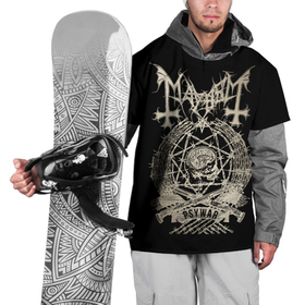Накидка на куртку 3D с принтом MAYHEM в Новосибирске, 100% полиэстер |  | black metal | mayhem | блэк метал | группа | мейхем | метал | рок