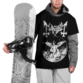 Накидка на куртку 3D с принтом Mayhem в Екатеринбурге, 100% полиэстер |  | black | mayhem | metal | music | rock | блэк | гитара | группа | метал | музыка | рок | электрогитара