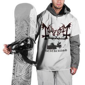 Накидка на куртку 3D с принтом Mayhem в Екатеринбурге, 100% полиэстер |  | black | mayhem | metal | music | rock | skull | блэк | гитара | группа | метал | музыка | рок | череп | электрогитара