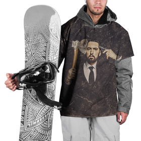 Накидка на куртку 3D с принтом Eminem в Новосибирске, 100% полиэстер |  | Тематика изображения на принте: eminem | eminm | marshall bruce mathers iii | slim shady | маршалл брюс мэтерс iii | рэпер | слим шейди | эминем