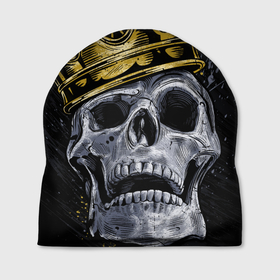 Шапка 3D с принтом Король скелетов в Курске, 100% полиэстер | универсальный размер, печать по всей поверхности изделия | классный | кофта | майка итд | модный | новый | футболка | яркий