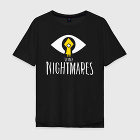 Мужская футболка хлопок Oversize с принтом LITTLE NIGHTMARES в Тюмени, 100% хлопок | свободный крой, круглый ворот, “спинка” длиннее передней части | little nightmares | little nightmares 2 | six | игры | комиксы | шестая