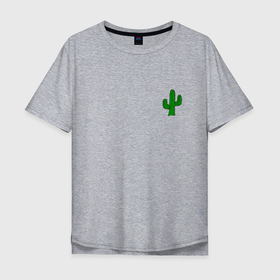 Мужская футболка хлопок Oversize с принтом кактус в Кировске, 100% хлопок | свободный крой, круглый ворот, “спинка” длиннее передней части | cactus | кактус | кактусы | растения | цветы