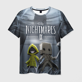 Мужская футболка 3D с принтом LITTLE NIGHTMARES 2 в Тюмени, 100% полиэфир | прямой крой, круглый вырез горловины, длина до линии бедер | little nightmares | little nightmares 2 | six | игры | комиксы | шестая