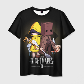Мужская футболка 3D с принтом LITTLE NIGHTMARES 2 в Тюмени, 100% полиэфир | прямой крой, круглый вырез горловины, длина до линии бедер | little nightmares | little nightmares 2 | six | игры | комиксы | шестая