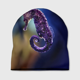Шапка 3D с принтом Морской конёк , 100% полиэстер | универсальный размер, печать по всей поверхности изделия | вода | водоросли | море | морскойконёк | рыба