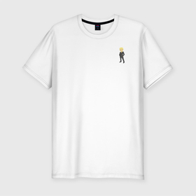 Мужская футболка хлопок Slim с принтом Санджи в Санкт-Петербурге, 92% хлопок, 8% лайкра | приталенный силуэт, круглый вырез ворота, длина до линии бедра, короткий рукав | anime | one piece | аниме | ван пис | санджи