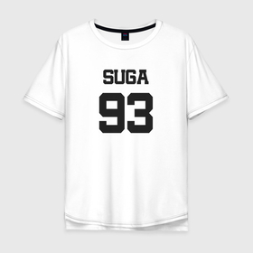 Мужская футболка хлопок Oversize с принтом BTS - Suga 93 , 100% хлопок | свободный крой, круглый ворот, “спинка” длиннее передней части | agust | agust d | boysband | bts | k pop | korea | korean | music | suga | suga 93 | бтс | к поп | кей поп | корейская | корейский | корея | кпоп | музыка | суга | шуга | шуга 93