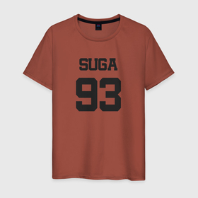Мужская футболка хлопок с принтом BTS - Suga 93 в Новосибирске, 100% хлопок | прямой крой, круглый вырез горловины, длина до линии бедер, слегка спущенное плечо. | agust | agust d | boysband | bts | k pop | korea | korean | music | suga | suga 93 | бтс | к поп | кей поп | корейская | корейский | корея | кпоп | музыка | суга | шуга | шуга 93