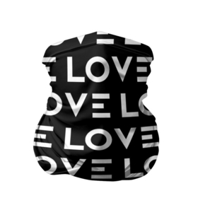 Бандана-труба 3D с принтом LOVE в городе Новоалтайск, 100% полиэстер, ткань с особыми свойствами — Activecool | плотность 150‒180 г/м2; хорошо тянется, но сохраняет форму | любовь | минимализм | слова | типография