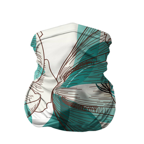 Бандана-труба 3D с принтом Цветок в Кировске, 100% полиэстер, ткань с особыми свойствами — Activecool | плотность 150‒180 г/м2; хорошо тянется, но сохраняет форму | линии | минимализм | растение | цветок