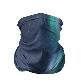 Бандана-труба 3D с принтом Северное Сияние в Санкт-Петербурге, 100% полиэстер, ткань с особыми свойствами — Activecool | плотность 150‒180 г/м2; хорошо тянется, но сохраняет форму | звёздное небо | зелёный | северное небо. | синий | фиолетовый