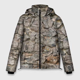 Мужская зимняя куртка 3D с принтом Сломанная стена в Тюмени, верх — 100% полиэстер; подкладка — 100% полиэстер; утеплитель — 100% полиэстер | длина ниже бедра, свободный силуэт Оверсайз. Есть воротник-стойка, отстегивающийся капюшон и ветрозащитная планка. 

Боковые карманы с листочкой на кнопках и внутренний карман на молнии. | Тематика изображения на принте: абстракция | камни | стена | текстура | фон