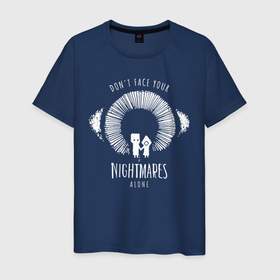 Мужская футболка хлопок с принтом LITTLE NIGHTMARES 2 в Тюмени, 100% хлопок | прямой крой, круглый вырез горловины, длина до линии бедер, слегка спущенное плечо. | little nightmares | little nightmares 2 | mono | six | игры | комиксы | моно | шестая