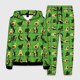 Мужской костюм 3D с принтом Авокадо | Зарядка в Курске, 100% полиэстер | Манжеты и пояс оформлены тканевой резинкой, двухслойный капюшон со шнурком для регулировки, карманы спереди | Тематика изображения на принте: avocado | food | fruit | pattern | vegan | vegetarian | авокадо | веган | вегетарианство | еда | зарядка | зелёная | паттерн | правильное питание | спорт | физра | фрукт | фрукты