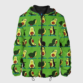 Мужская куртка 3D с принтом Авокадо | Зарядка в Новосибирске, ткань верха — 100% полиэстер, подклад — флис | прямой крой, подол и капюшон оформлены резинкой с фиксаторами, два кармана без застежек по бокам, один большой потайной карман на груди. Карман на груди застегивается на липучку | avocado | food | fruit | pattern | vegan | vegetarian | авокадо | веган | вегетарианство | еда | зарядка | зелёная | паттерн | правильное питание | спорт | физра | фрукт | фрукты