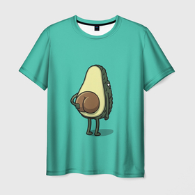 Мужская футболка 3D с принтом Авокадо , 100% полиэфир | прямой крой, круглый вырез горловины, длина до линии бедер | avocado | food | авокадо | еда | фрукты