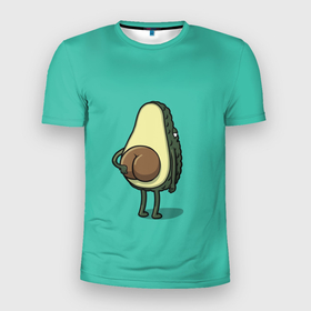 Мужская футболка 3D спортивная с принтом Авокадо в Тюмени, 100% полиэстер с улучшенными характеристиками | приталенный силуэт, круглая горловина, широкие плечи, сужается к линии бедра | avocado | food | авокадо | еда | фрукты