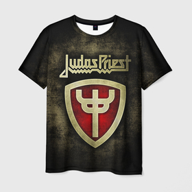 Мужская футболка 3D с принтом JUDAS PRIEST в Белгороде, 100% полиэфир | прямой крой, круглый вырез горловины, длина до линии бедер | heavy metal | judas priest | metal | metal gods | группы | джудас прист | метал | роб хэлфорд | хард рок | хеви метал
