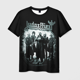 Мужская футболка 3D с принтом JUDAS PRIEST , 100% полиэфир | прямой крой, круглый вырез горловины, длина до линии бедер | heavy metal | judas priest | metal | metal gods | группы | джудас прист | метал | роб хэлфорд | хард рок | хеви метал