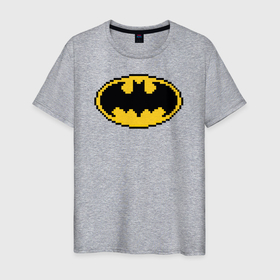 Мужская футболка хлопок с принтом Batman 8 bit в Новосибирске, 100% хлопок | прямой крой, круглый вырез горловины, длина до линии бедер, слегка спущенное плечо. | batman | justice league | vdzabma | бэтмен | лига справедливости