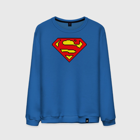 Мужской свитшот хлопок с принтом Superman 8 bit в Курске, 100% хлопок |  | justice league | superman | vdzabma | лига справедливости | супермен