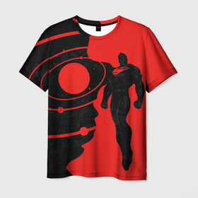 Мужская футболка 3D с принтом Супермен в Новосибирске, 100% полиэфир | прямой крой, круглый вырез горловины, длина до линии бедер | superman | vdzabma | супермен