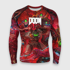 Мужской рашгард 3D с принтом Doom  Палач Рока ,  |  | doom | doom slayer | doomguy | hell walker | the doom slayer | дум | думгай | палач рока
