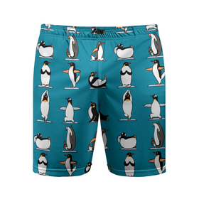 Мужские шорты спортивные с принтом Пингвина на заярдке в Тюмени,  |  | голубая | день валентина | день святого | день святого валентина | зарядка | качки | пингвин | пингвины | прикольная | птица | птицы | физкультура | физра