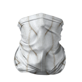 Бандана-труба 3D с принтом Вязанка в Екатеринбурге, 100% полиэстер, ткань с особыми свойствами — Activecool | плотность 150‒180 г/м2; хорошо тянется, но сохраняет форму | вязанные вещи | косичка | текстура | тепло | уют