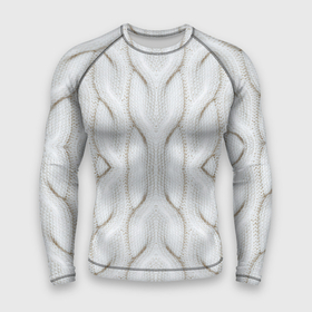 Мужской рашгард 3D с принтом Вязанка в Тюмени,  |  | вязанные вещи | косичка | текстура | тепло | уют