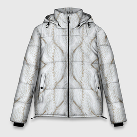 Мужская зимняя куртка 3D с принтом Вязанка в Белгороде, верх — 100% полиэстер; подкладка — 100% полиэстер; утеплитель — 100% полиэстер | длина ниже бедра, свободный силуэт Оверсайз. Есть воротник-стойка, отстегивающийся капюшон и ветрозащитная планка. 

Боковые карманы с листочкой на кнопках и внутренний карман на молнии. | Тематика изображения на принте: вязанные вещи | косичка | текстура | тепло | уют
