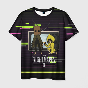 Мужская футболка 3D с принтом Little Nightmares 2 в Екатеринбурге, 100% полиэфир | прямой крой, круглый вырез горловины, длина до линии бедер | little nightmares | игра | страшилка | страшная игра | ужас | хоррор