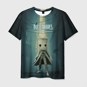 Мужская футболка 3D с принтом Little Nightmares в Новосибирске, 100% полиэфир | прямой крой, круглый вырез горловины, длина до линии бедер | little nightmares | little nightmares 2 | mono | моно
