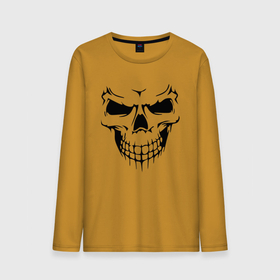 Мужской лонгслив хлопок с принтом Зло в Тюмени, 100% хлопок |  | face | halloween | skull | голова | демон | зловещий | кости | кость | лицо | призрак | скелет | страшный | текстура | хэллоуин | череп