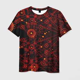 Мужская футболка 3D с принтом Данные сети , 100% полиэфир | прямой крой, круглый вырез горловины, длина до линии бедер | art | casual | абстракция | арт | взлом | данные | инфо | информация | минимализм | передача | сеть | скачивание | структура | текстура | хакер