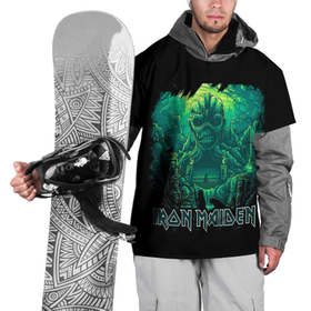 Накидка на куртку 3D с принтом IRON MAIDEN , 100% полиэстер |  | black | dark | death | fantasy | hardcore | heavy metal | iron maiden | metal | music | rock | skuul | usa | метал | музыка | рок | скелет | фентези | череп | черный