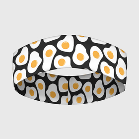 Повязка на голову 3D с принтом Яичница в Екатеринбурге,  |  | арт | белок | еда | завтрак | куриный | яичника | яйца