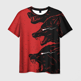 Мужская футболка 3D с принтом Evil Wolves в Белгороде, 100% полиэфир | прямой крой, круглый вырез горловины, длина до линии бедер | animal | beast | dark | darkness | evil | moon | nigth | werwolf | wild | wolf | вервольф | вой | волк | волчара | дикий | животное | зверь | клык | клыки | луна | ночь | оборотень | полнолуние