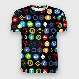 Мужская футболка 3D спортивная с принтом ЛОГОТИПЫ КРИПТОВАЛЮТ | CRYPTOCURRENCIES (Z) в Белгороде, 100% полиэстер с улучшенными характеристиками | приталенный силуэт, круглая горловина, широкие плечи, сужается к линии бедра | binance coin | bitcoin | blockchain | btc | cardano | crypto | ethereum | litecoin | polkadot | tether | xrp | биткоин | блокчейн | валюта | деньги | криптовалюта | майнер | майнинг | цифровая валюта | цифровое золото | эфир