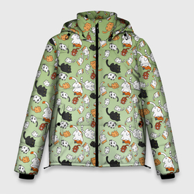 Мужская зимняя куртка 3D с принтом много рисованных котов узор в Белгороде, верх — 100% полиэстер; подкладка — 100% полиэстер; утеплитель — 100% полиэстер | длина ниже бедра, свободный силуэт Оверсайз. Есть воротник-стойка, отстегивающийся капюшон и ветрозащитная планка. 

Боковые карманы с листочкой на кнопках и внутренний карман на молнии. | Тематика изображения на принте: ветеринар | градиент | домашний питомец | котейки | котики | коты | котэ | котята | кошатник | кошатница | кошачьи | кошки | любитель животных | много | мультяшные | мяу | нэко | рисованный | узор