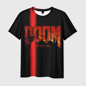 Мужская футболка 3D с принтом Doom | Rip and Tear , 100% полиэфир | прямой крой, круглый вырез горловины, длина до линии бедер | bethesda softworks | doom eternal | id software | rock | мик гордон